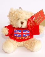 Teddy bear London keychain
